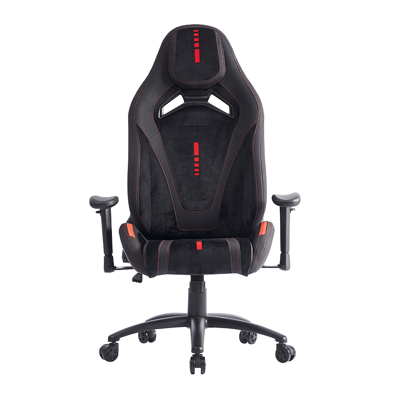 XL-1057 2D Armlen ergonomisk gamingstol i svart børstet skinn