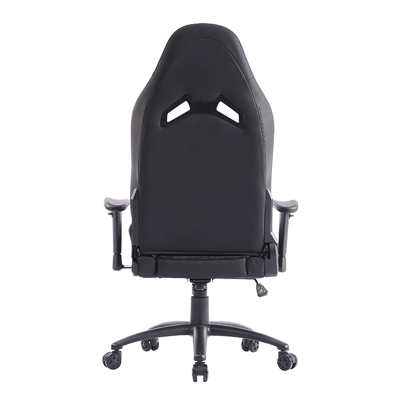 XL-1057 2D Armlen ergonomisk gamingstol i svart børstet skinn