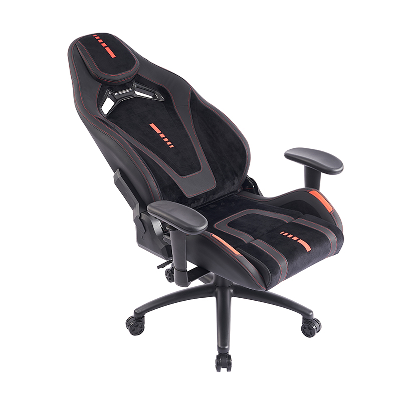 XL-1057 2D Armlen ergonomisk gamingstol i svart børstet skinn